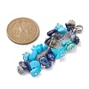 Natural Lapis Lazuli & Synthetic Turquoise Chip Beaded Pendant Decorations HJEW-JM01234-02-2