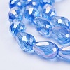 Electroplate Glass Beads Strands LS-EGLA-D015-15x10mm-10-2