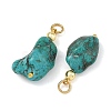 Dyed Natural Magnesite Pendants PALLOY-JF05937-02-2