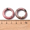 Natural Rhodonite Plain Band Ring for Women RJEW-P044-01A-11-3