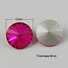 Glass Pointed Back Rhinestone RGLA-R003-12mm-16-1