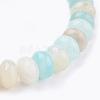 Natural Amazonite Beads Stretch Bracelets BJEW-JB03376-02-2