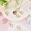 6Pcs Brass Twister Clasps FIND-CA0009-39-6