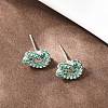 knot Brass Micro Pave Cubic Zirconia Stud Earrings EJEW-C174-01P-5