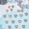 40Pcs 2 Colors 1-Hole Alloy Shank Buttons BUTT-CY0001-28B-4