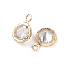 Brass Glass Pendants KK-C253-03G-2