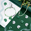   60Pcs 2 Colors Imitation Jade Glass Pendants GLAA-PH0001-96-2