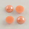 Pearlized Plated Opaque Glass Cabochons PORC-S801-8mm-04-1