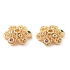 Brass Micro Pave Colorful Cubic Zirconia Bead Caps KK-F860-78G-2