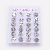 304 Stainless Steel Stud Earrings EJEW-L227-076P-1