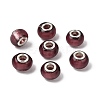 Handmade Silver Foil Glass European Beads X-LPDL-R008-02-1
