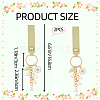 CRASPIRE 2Pcs Alloy Enamel Sakura Pendant Keychain HJEW-CP0001-12-2