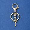 304 Stainless Steel Initial Letter Key Charm Keychains KEYC-YW00004-08-2