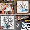 Plastic Reusable Drawing Painting Stencils Templates DIY-WH0202-393-3