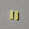 Opaque Colours Glass Twist Bugle Beads GLAA-WH0039-08B-2