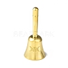 Triple Goddess Pentagram Brass Hand Bell AJEW-E052-01G-02-1