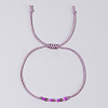 Adjustable Glass Seed Beaded Friendship Braided Bracelets for Daily Wear and Gifts BE2039-7-1