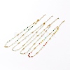 Faceted Glass Beaded Necklaces NJEW-JN03278-1