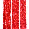 Electroplate Opaque Solid Color Glass Beads Strands EGLA-A044-P1mm-L22-2