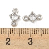Rack Plating Brass Pave Clear Cubic Zirconia Links KKB-L215-047B-P-3