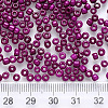 8/0 Baking Paint Glass Round Seed Beads SEED-S036-01B-10-3