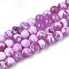 Natural Fire Crackle Agate Beads Strands G-S346-8mm-21-1