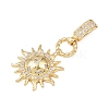 Brass Micro Pave Cubic Zirconia Pendants LS-KK-H518-01A-G-2
