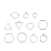 10Pcs Alloy Open Back Bezel Pendants and Links PALLOY-YWC0002-01AS-1