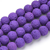 Synthetic Lava Rock Beads Strands X-G-S277-6mm-06-1