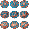 18Pcs 1-Hole Alloy Shank Buttons BUTT-GF0004-19B-7