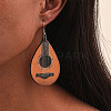 Wood Dangle Earrings for Women WG26A13-07-2