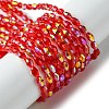 Transparent Electroplate Glass Beads Strands GLAA-K064-04A-AB01-1
