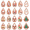 20Pcs 10 Styles Christmas Theme Wood Big Pendants WOOD-TA0001-92-8