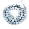 Anti-Tarnish Electroplate Glass Beads Strands GLAA-N010-8mm-12-3