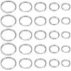 500Pcs 5 Styles 304 Stainless Steel Split Rings STAS-SP0001-65-1
