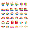 DICOSMETIC 72Pcs 18 Styles Rainbow Color Alloy Enamel Pendants ENAM-DC0001-26-1