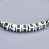 Faceted Bicone Glass Beads Stretch Bracelets BJEW-T016-01E-2