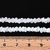 Frosted Transparent Glass Beads Strands GLAA-N054-4mm-01-4