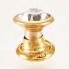 Double Brass Rhinestone Cap Rivets FIND-WH0028-01A-G-1