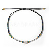 Adjustable Glass Seed Beads Braided Bead Bracelets IF7120-11-1