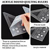 ARRICRAFT 2Pcs 2 Style Acrylic Quilting Rulers DIY-AR0002-56-4