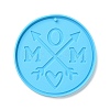 DIY Mother's Day Theme Flat Round Pendant Silicone Molds LS-SIMO-H010-02G-2