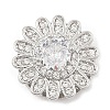 Brass Micro Pave Cubic Zirconia Slide Charms ZIRC-I068-12P-2