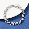 304 Stainless Steel Link Chain Bracelets BJEW-H207-01B-P-1