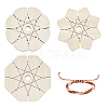 3Pcs 3 Styles Wood 7 Friendship Bracelet Display Stands ODIS-PH0001-89-1