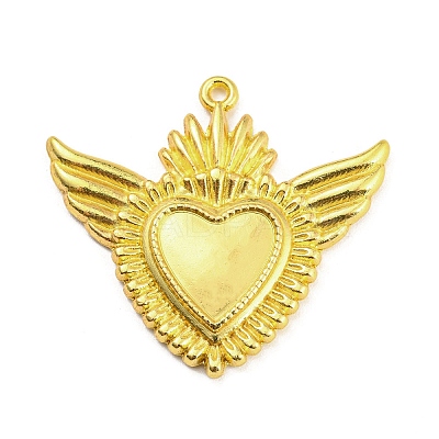 Alloy Rhinestone Settings Pendant PALLOY-H132-02G-07-1