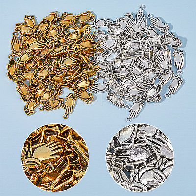 120Pcs 2 Colors Zinc Alloy Pendants FIND-HY0002-14-1