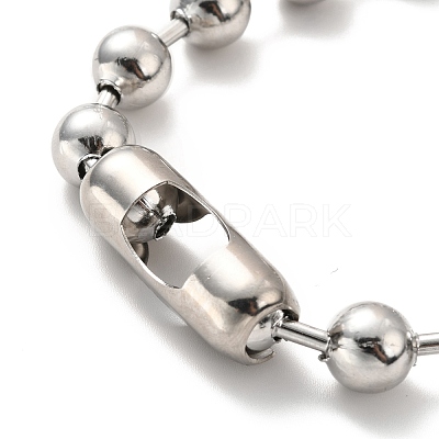 Tarnish Resistant 304 Stainless Steel Ball Chain Necklace & Bracelet Set STAS-D181-02P-02B-1