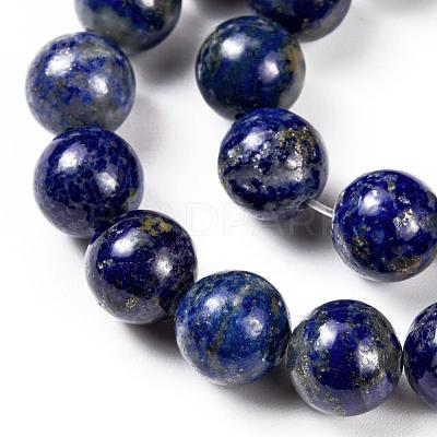 Natural Lapis Lazuli Round Beads Strands G-I181-09-10mm-1