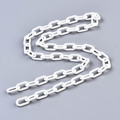 Handmade Opaque Acrylic Paperclip Chains KY-S166-002K-1